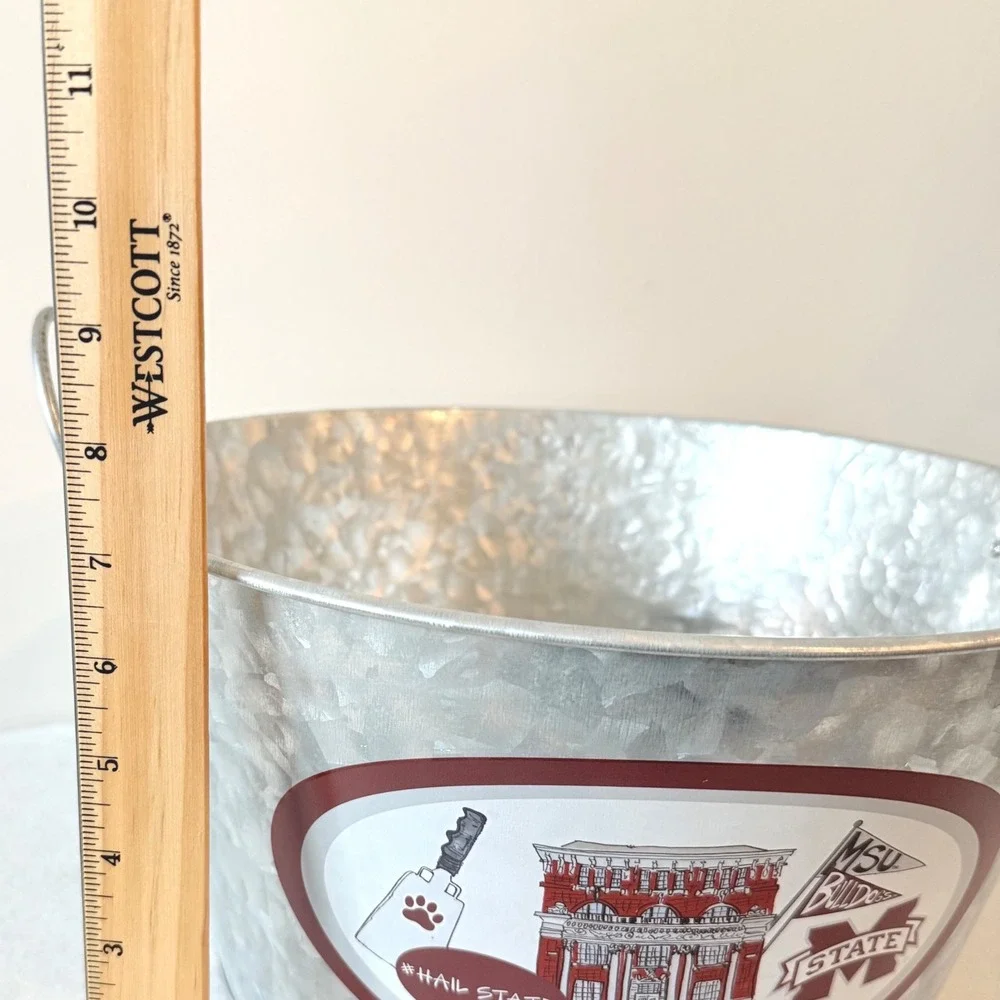 Mississippi‎ State Bulldogs Metal Beverage Tub Galvanized Ice Bucket Large